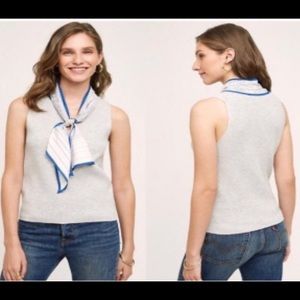 Anthropologie moth neck tie sleeveless top